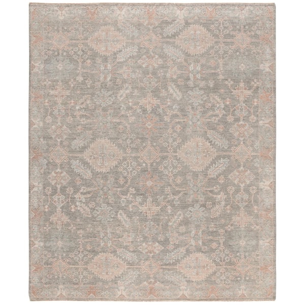 Izmir 9 ft. x 12 ft. Light Blue/Gray Oriental Area Rug