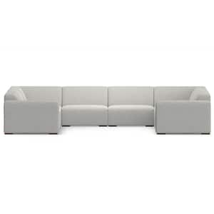 Rex U-Shaped Modular Sectional Sofa in Tightly Woven Performance Fabric