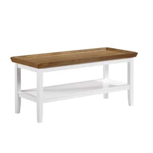 Concepts 42 in Driftwood/White Coffee Table with Shelf