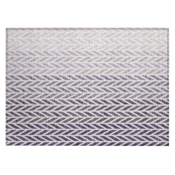 Chantille Machine Washable Indoor/Outdoor Abstract ACN3041 Purple 2 ft. x 3 ft. Accent Rug