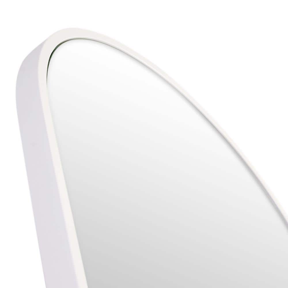 White Arched Full Length Steel Frame Mirror