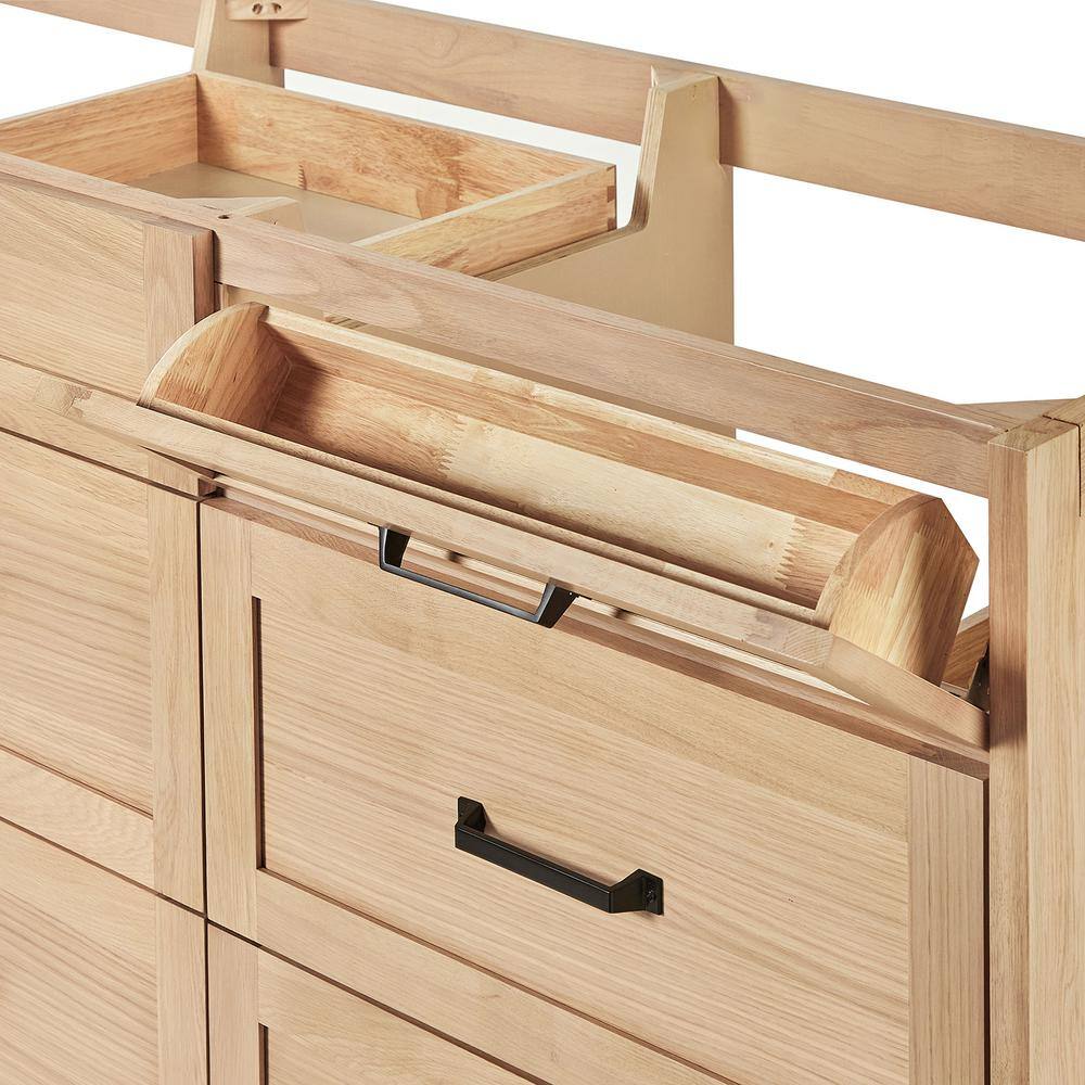 Monroe 72" Oak Double Sink Vanity with Carrara Quartz Top