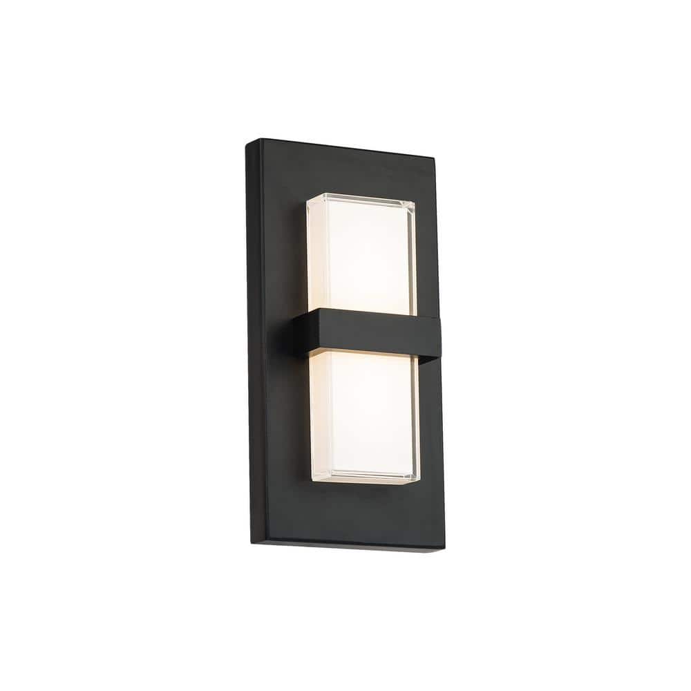Bandeau Black Indoor/Outdoor Hardwired Coach Sconce with Color Selectable Integrated LED -  DWELED