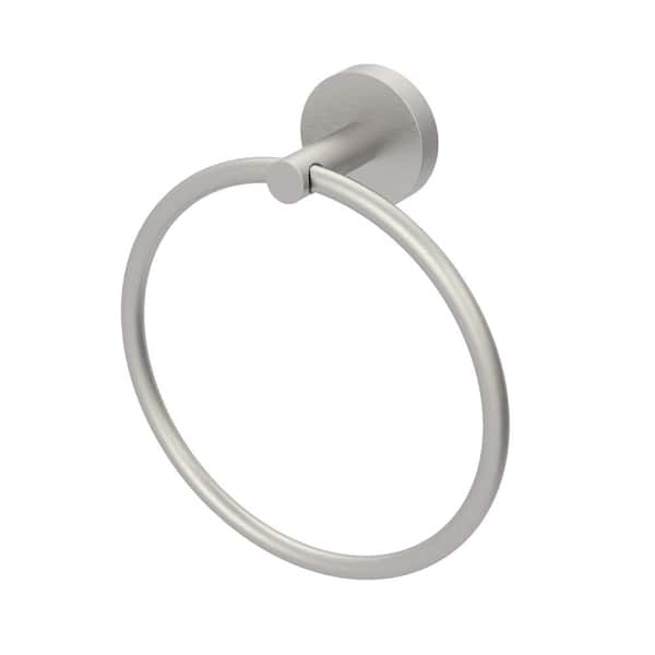 Glacier Bay Cartway Modern Wall Mounted Towel Ring in Brushed Nickel Finish