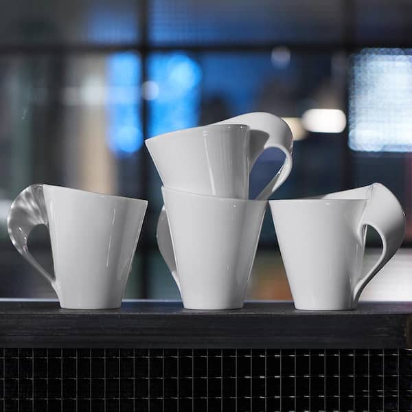 New Wave 12-Piece Modern Glazed Porcelain Dinnerware Set (Service for 4)