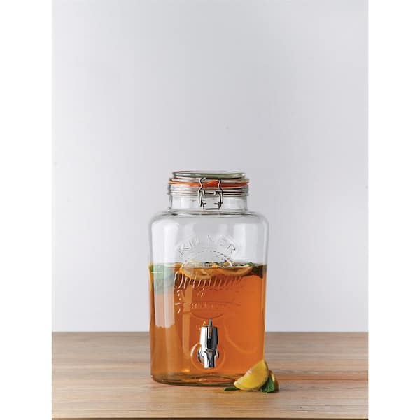 KILNER 2 Gal. Clip Top Drink Dispenser 0025.403U - The Home Depot