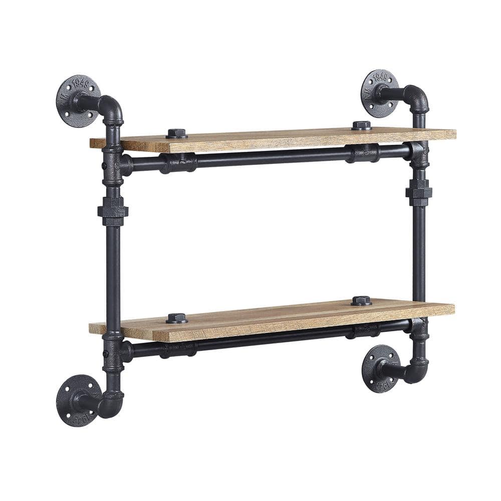 Acme Furniture Brantley 24 in. Oak 2-Shelf Wall Rack AC00735 - The Home ...