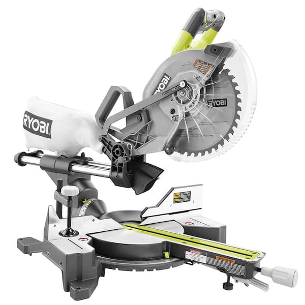 RYOBI 18-Volt ONE+ONE Cordless Brushless 10 in. Dual Bevel Sliding Miter Saw (Tool Only)