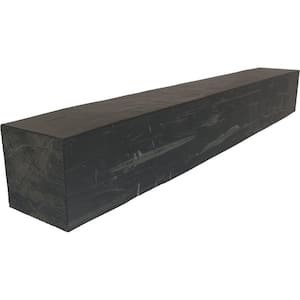 6 in. x 8 in. x 6 ft. Hand Hewn Faux Wood Beam Fireplace Mantel Aged Ash