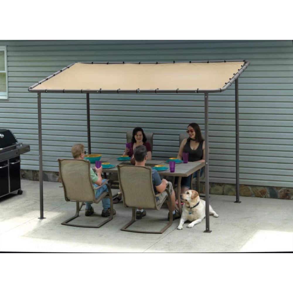 ShelterLogic 10' x 6' Beige Steel Frame Lean-To Canopy