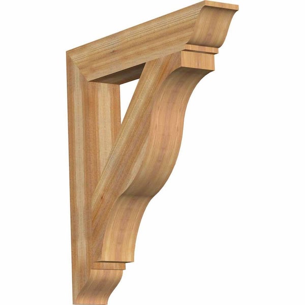 6 in. x 40 in. x 36 in. Western Red Cedar Funston Traditional Rough Sawn Bracket