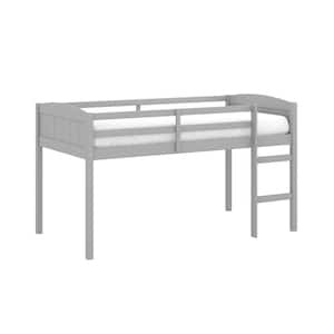 Alexis Wood Arch Twin Loft Bed, Gray