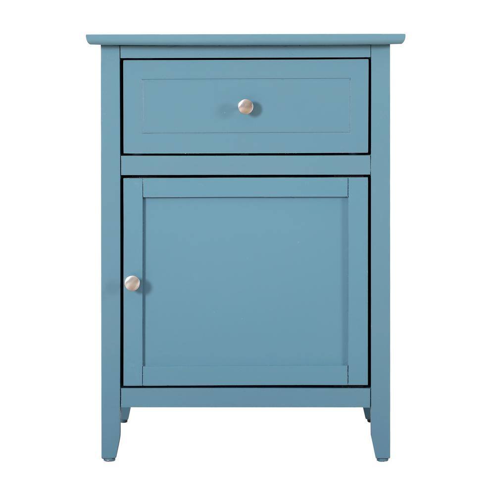 Lzzy 1-Drawer Teal Nightstand (25 in. H x 15 in. W x 19 in. D) PF-G1416 ...