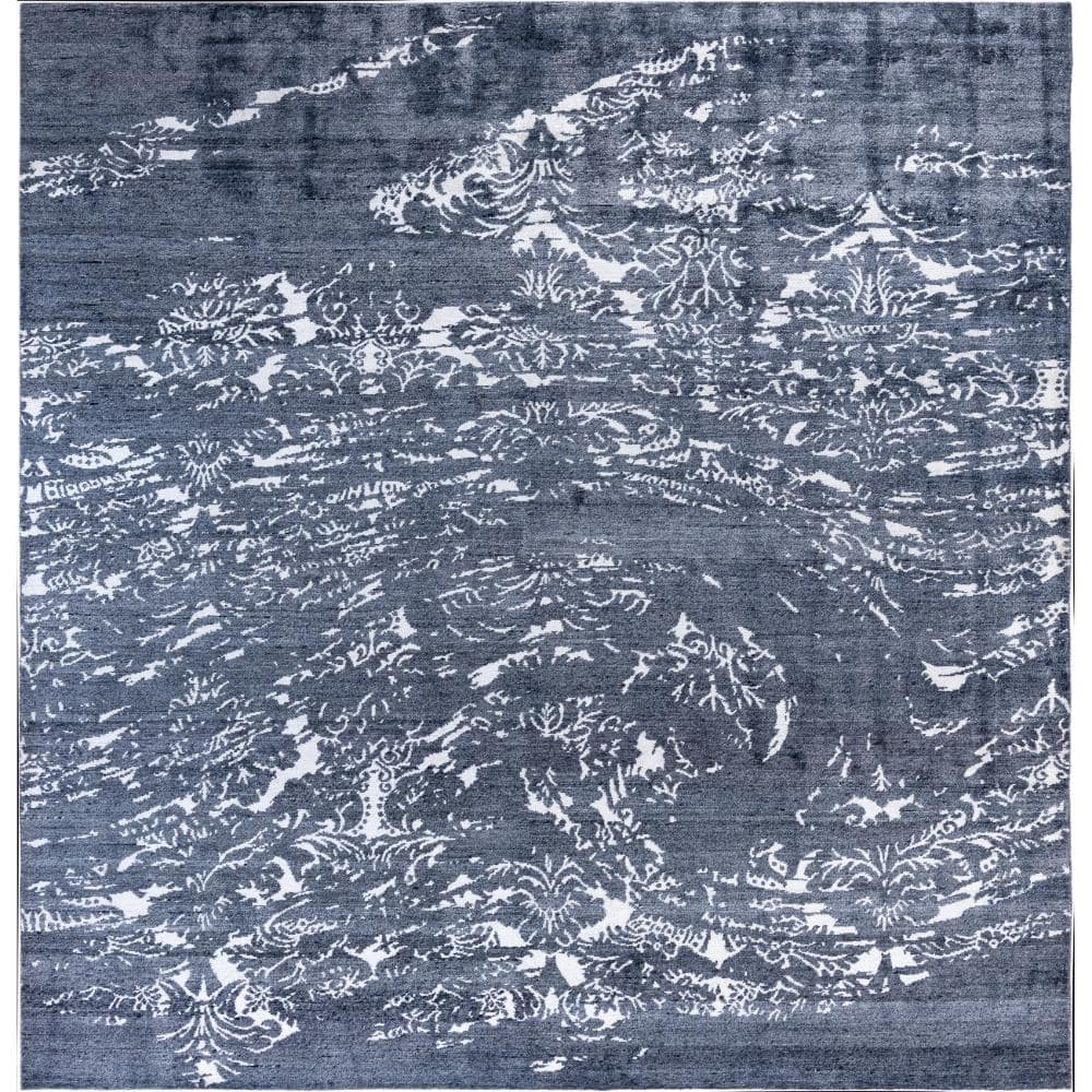 Modern-Contemporary Gray 8 X 10 Hand-Knotted Wool Silk Indoor Area Rug price history on PriceWatchPro