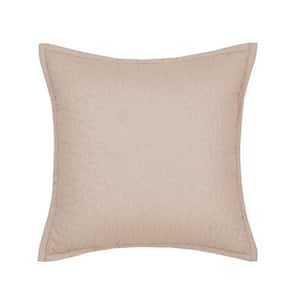 Ridgewood Rose Polyester Leaf 16 in. Square Quilted Decorative Throw Pillow 16 in. L x 16 in. W