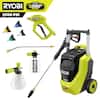 RYOBI 2100 PSI 1.2 GPM Cold Water Corded Electric Pressure Washer with Premium Foam Blaster and Automotive Accessory Kit RY142012-RY31PF05-RY31AMK01