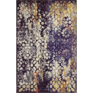 Vita Pollock Navy Blue 4' 0 x 6' 0 Area Rug