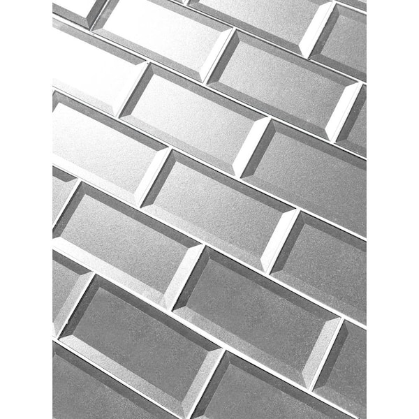 Forever Bronze 3 in. x 12 in. Glossy Glass Subway Backsplash Wall Tile (1.5 sq. ft./Case)