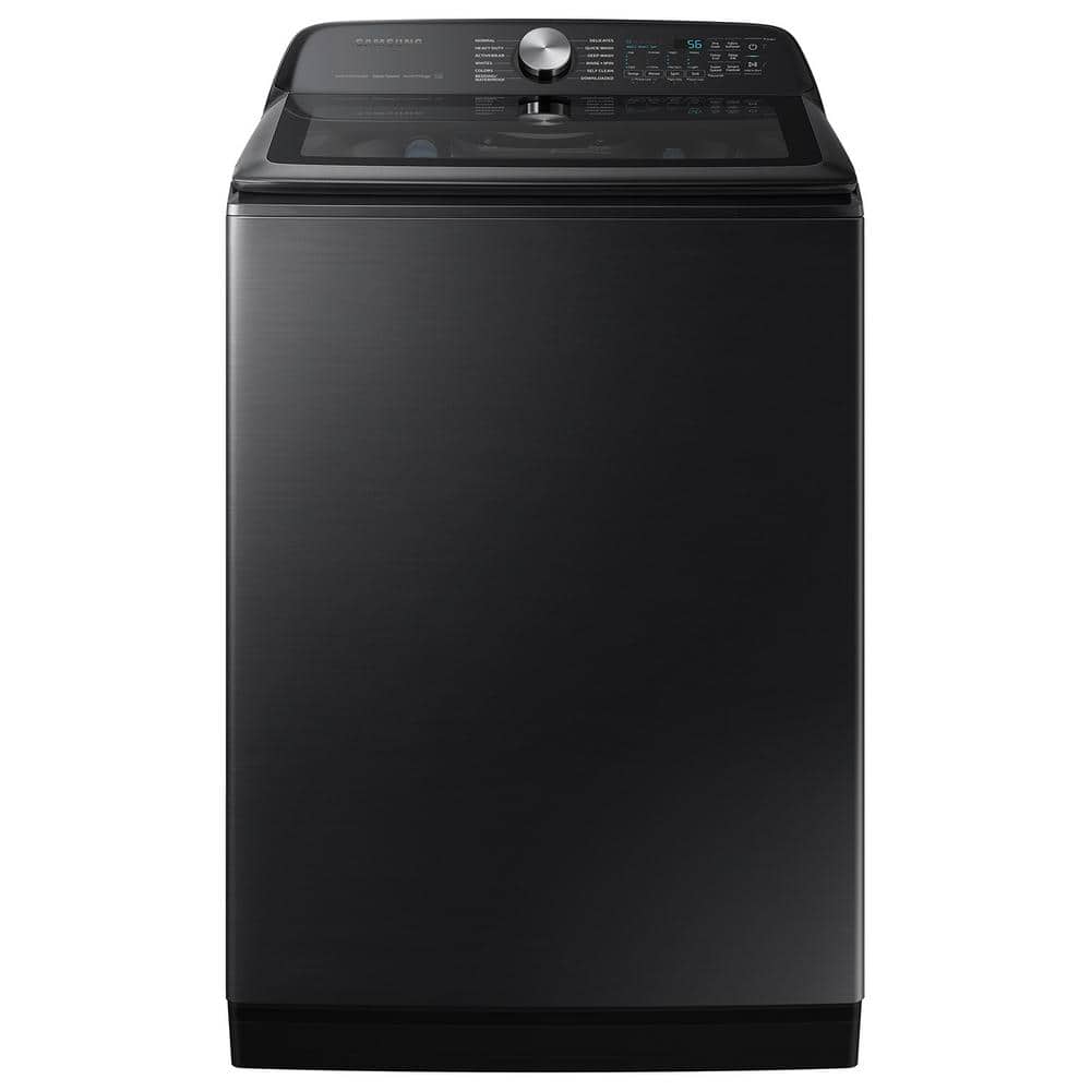 Samsung 5.2 cu. ft. High-Efficiency Large Capacity Smart Top Load Washer in Brushed Black with Impeller and Super Speed Wash WA52DG5500AV