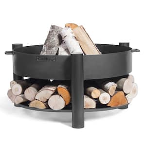 Cook King 111246 Montana Fire Pit, 23.5 in. Dia, Wood Storage, Wood Burning Fire Pit