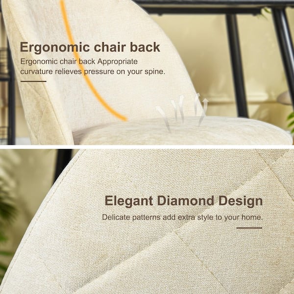 Colsted Biscuit Beige Upholstered Dining Chairs (Set of 2)
