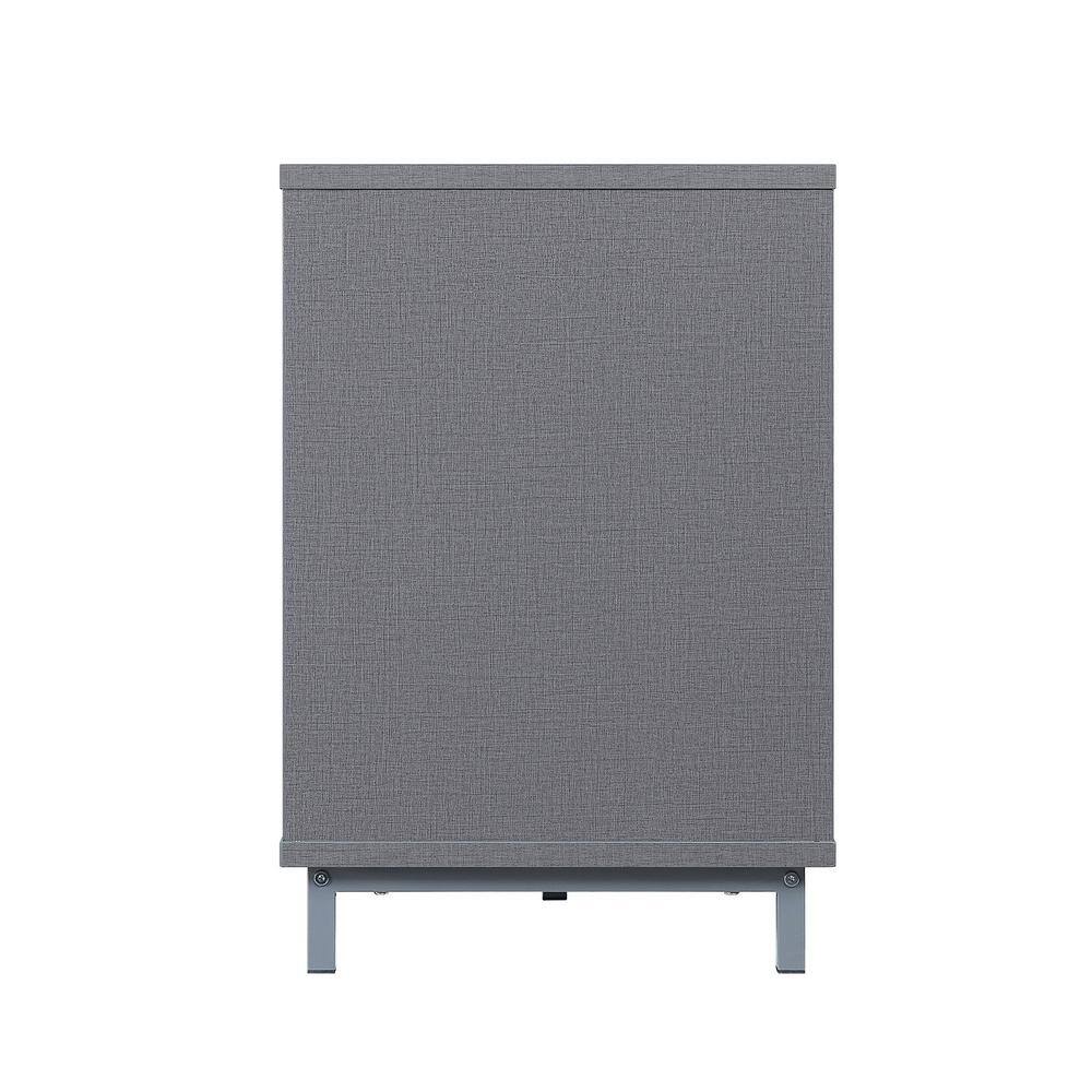 Modern Brighton 65'' Gray TV Stand with Glass Shelving