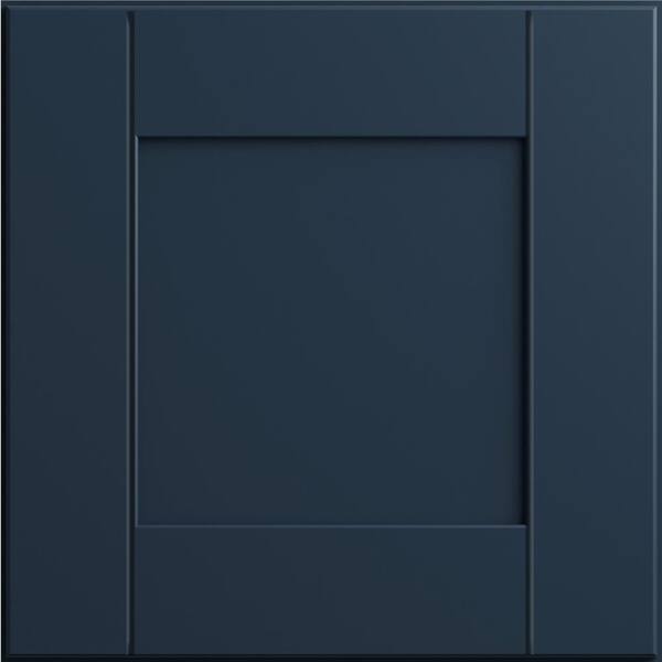 MILL'S PRIDE Richmond Valencia Blue Plywood Shaker Ready to Assemble Base Kitchen Cabinet Soft Close 15 in W x 24 in D x 34.5 in H