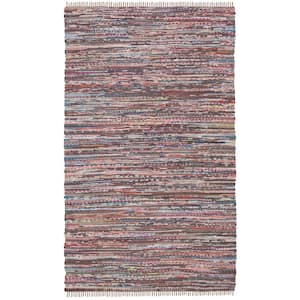 Rag Rug Rust/Multi Doormat 2 ft. x 3 ft. Striped Area Rug