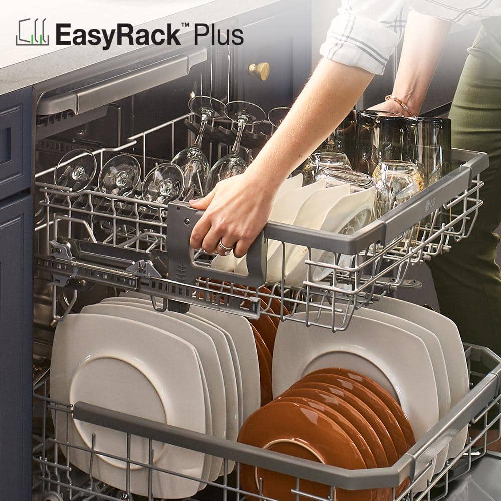 24" White Smart Front Control Dishwasher