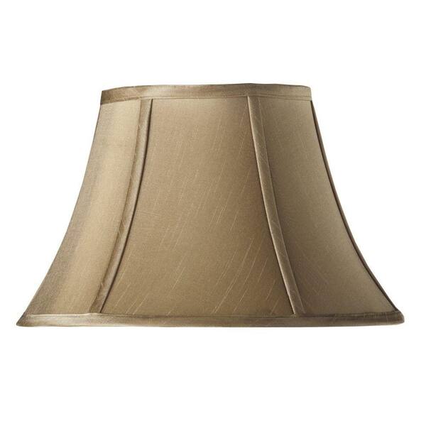 Home Decorators Collection Bell Small 14 in. Diameter Taupe Silk Blend Shade