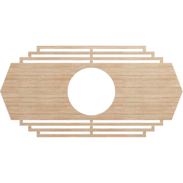 Ekena Millwork 28 in. x 10.25 in. x 0.25 in. Wood Medallion Moulding