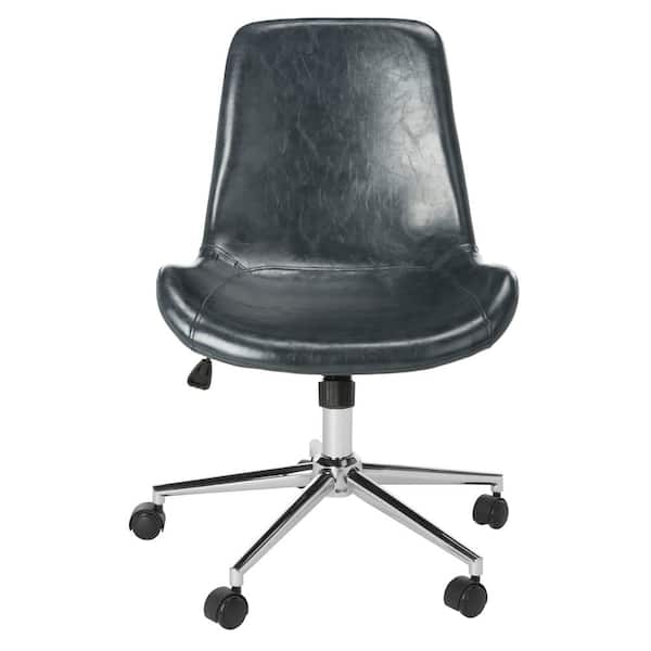 SAFAVIEH Fletcher Gray/Chrome Swivel Office Chair