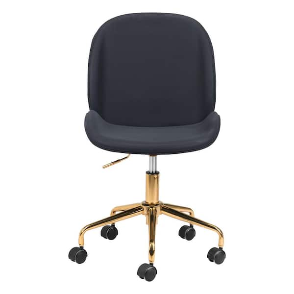 plain black office chair