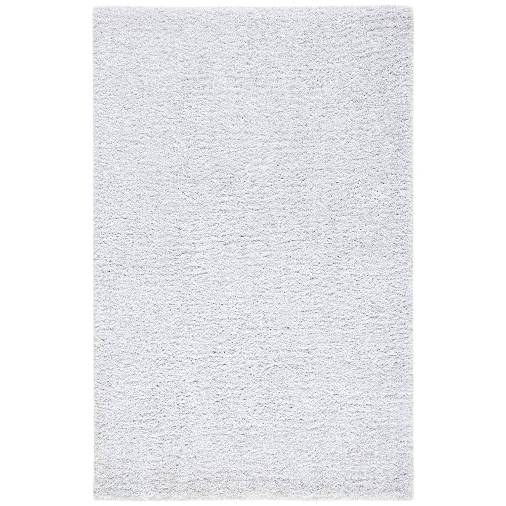 Elysian Ivory 3'x5' Hand-Tufted Synthetic Shag Area Rug