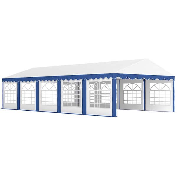 Outsunny 16.5 ft. x 33 ft. Party Tent, Large Outdoor Canopy Tent Shelter with Removable Sidewalls, 10-Windows