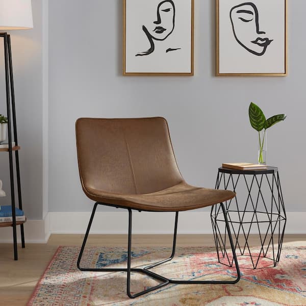 StyleWell - Oakburne Camel Upholstered Accent Chair