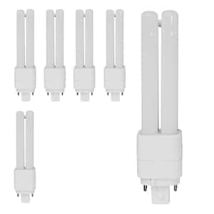 18-Watt Equivalent PL QuadTube CFLNI 4-Pin Plugin G24Q-2 Base CFL Replacement LED Light Bulb, Soft White 2700K (6-Pack)