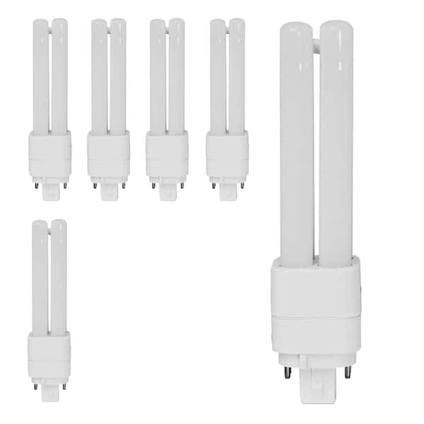 Feit Electric 18-Watt Equivalent PL QuadTube CFLNI 4-Pin Plugin G24Q-2 Base CFL Replacement LED Light Bulb, Soft White 2700K (6-Pack)