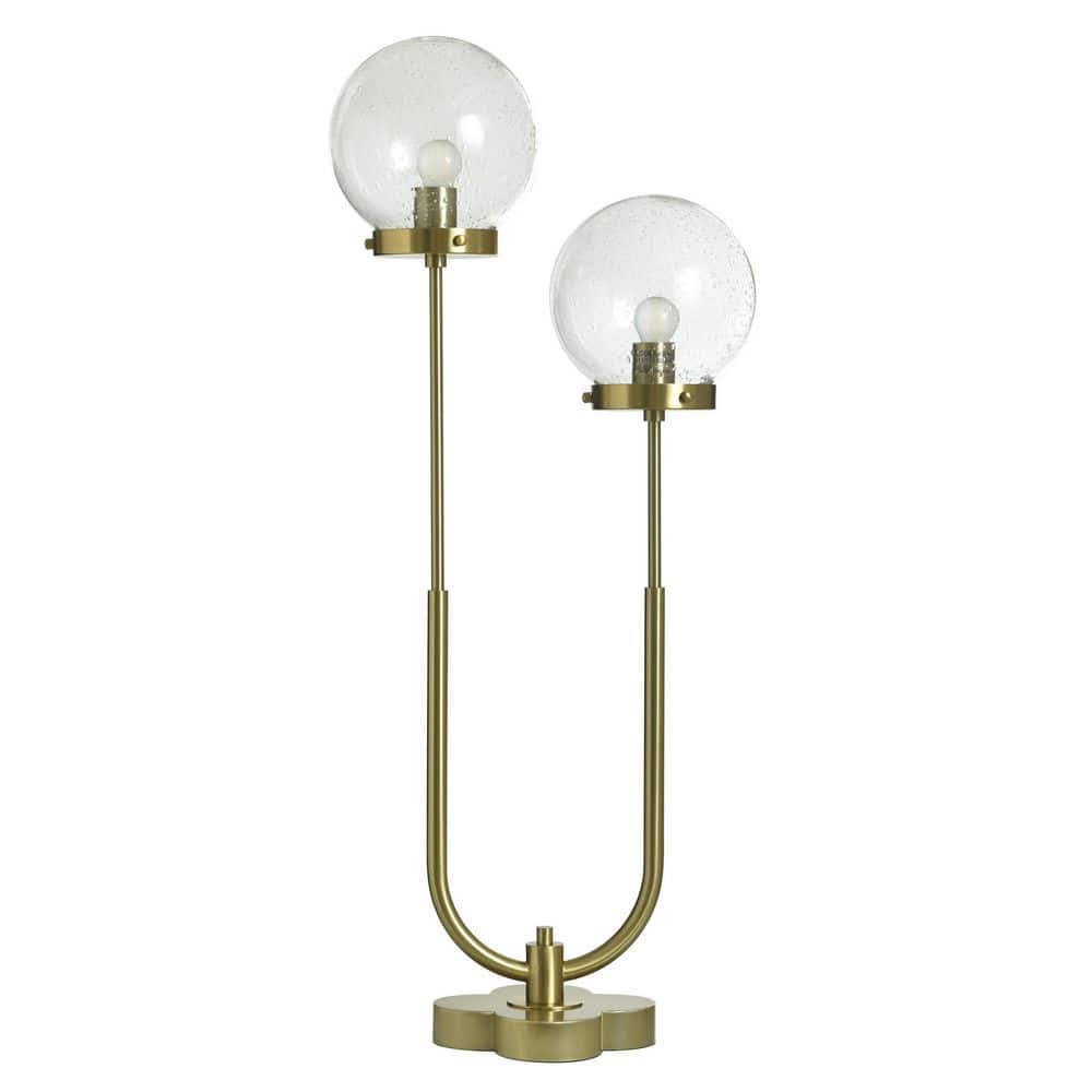 Eloise 36 in. Polished Brass Table Lamp with Clear Glass Shade price history on PriceWatchPro