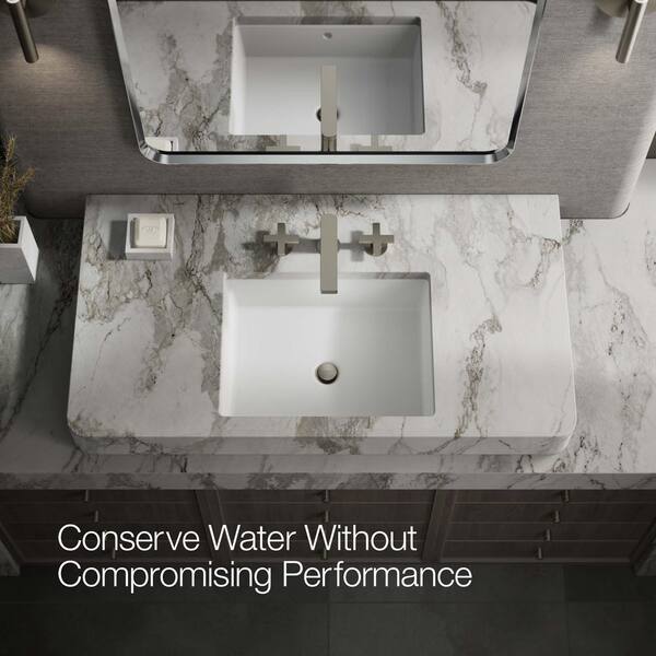 KOHLER Composed Widespread Bathroom Sink Faucet With Cross Handles 1.2 GPM in Vibrant Brushed Nickel