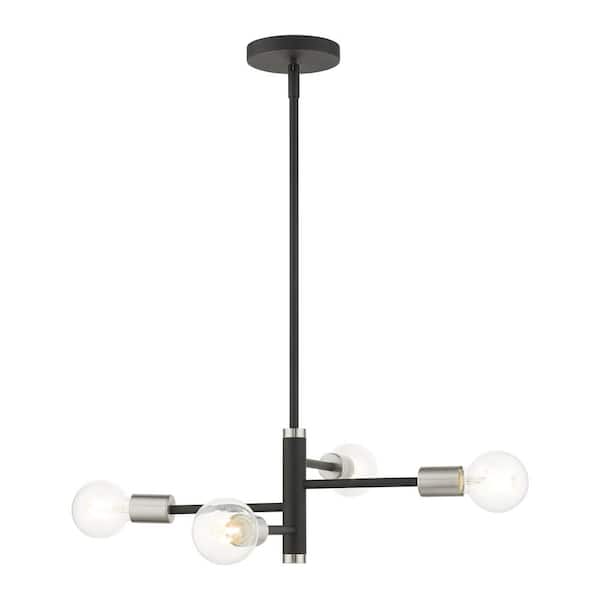 AVIANCE LIGHTING Wormack 4-Light Black Small Chandelier
