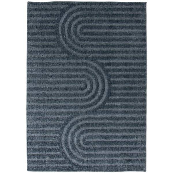 Oathil Stone Blue 3 ft. x 4 ft. Geometric Scatter Area Rug