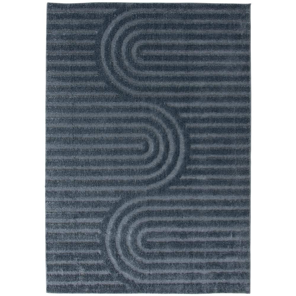 Oathil Stone Blue 5 ft. x 7 ft. Geometric Area Rug price history on PriceWatchPro