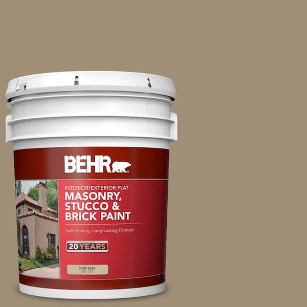 BEHR 5 gal. #ECC-17-1 Cottage Walk Flat Interior/Exterior Masonry, Stucco and Brick Paint