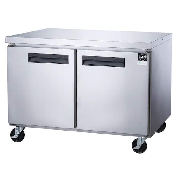 Elite Kitchen Supply 60 in. W 15.5 cu. ft. 2-Door Commercial Undercounter Refrigerator in Stainless Steel