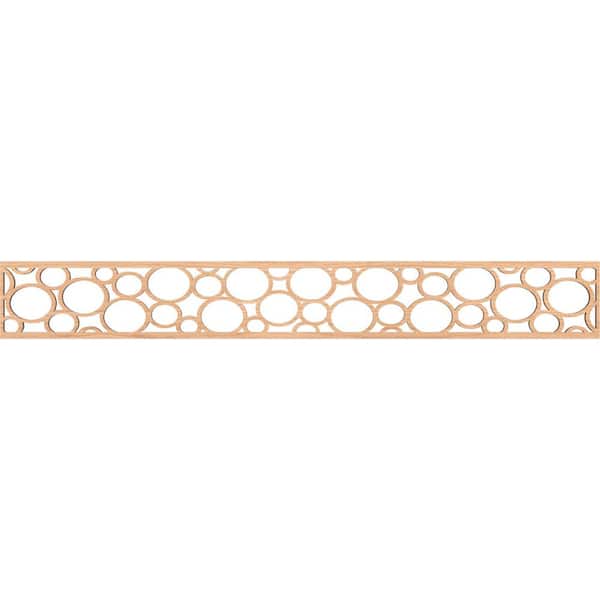 Ekena Millwork Hemingway Fretwork 0.375 in. D x 46.5 in. W x 6 in. L Hickory Wood Panel Moulding