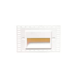4-Watt Line Voltage White Integrated LED Horizontal Amber Trimless Wall or Stair Light