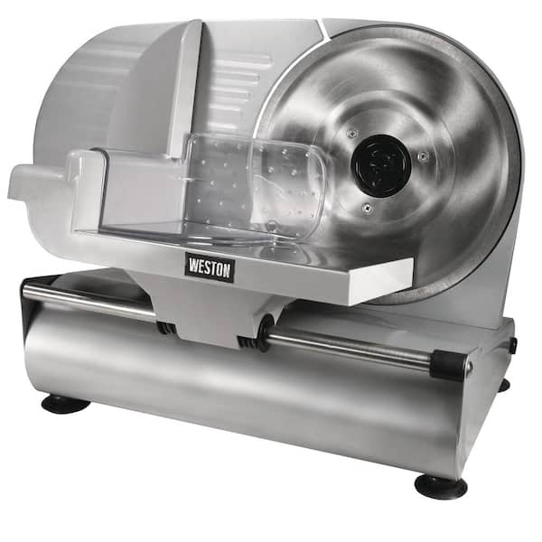 https://images.thdstatic.com/productImages/2cfec30e-c66c-48e0-b769-b5740d96be24/svn/stainless-steel-weston-meat-slicers-61-0901-w-64_600.jpg