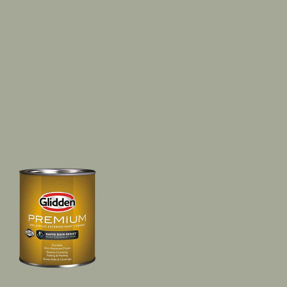Glidden Premium 1 qt. PPG1031-3 Wandering Willow Satin Exterior