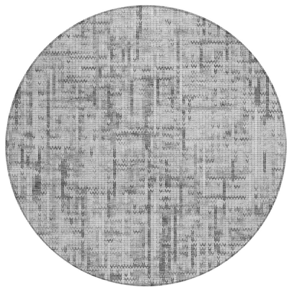 Chantille Machine Washable Indoor/Outdoor Abstract ACN2130 Gray 8 ft. x 8 ft. Area Rug price history on PriceWatchPro